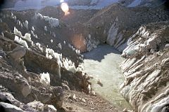 04 Trail To Everest Base Camp Is On The Rocky Khumbu Glacier Passing A Frozen Pond
